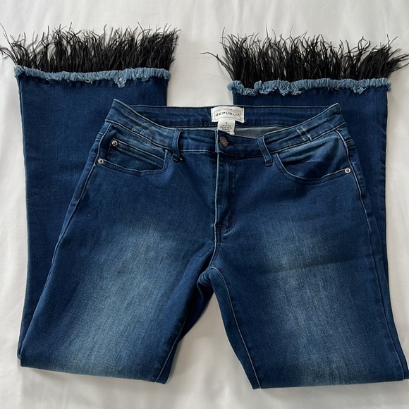 For the Republic Feather Hem Flare Leg Jeans - Picture 1 of 5